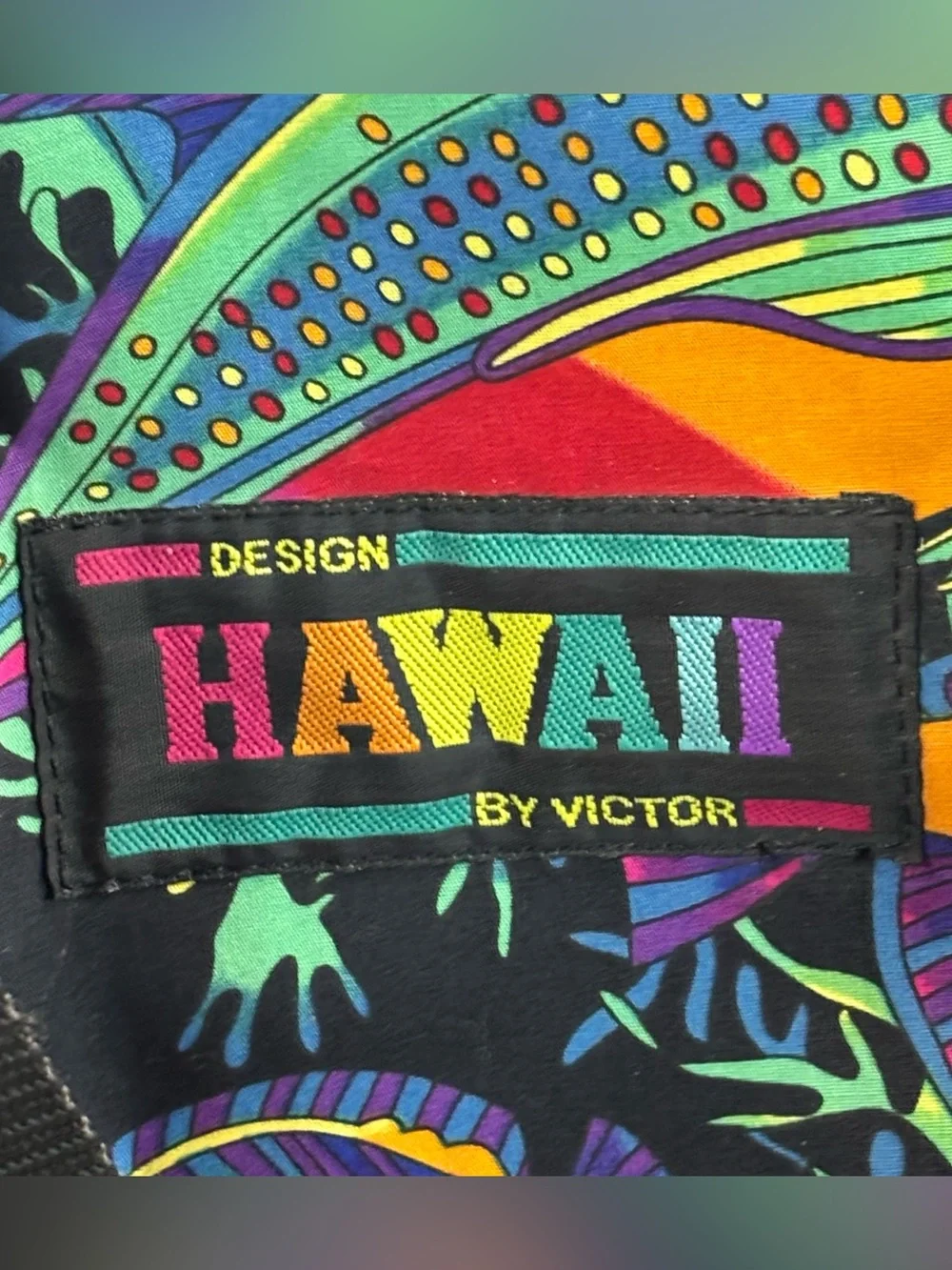 Design Hawaii By Victor Tropical Fish Tote Bag Vintage Canvas Zipper Beach Pool